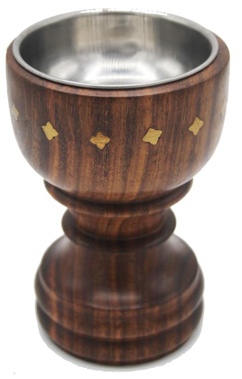 Wooden Bukhoor Burner Glass Shape 2x2x2
