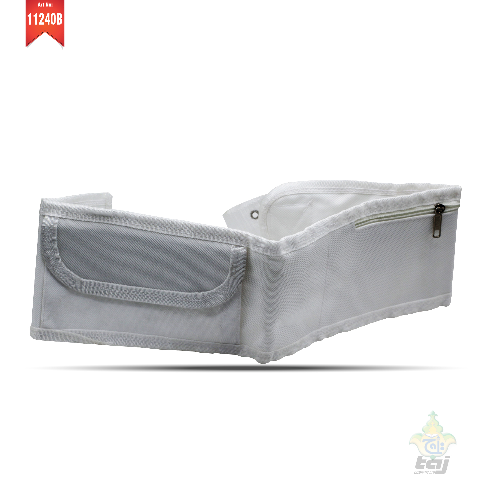 Hajj Belt white   Black (regular)